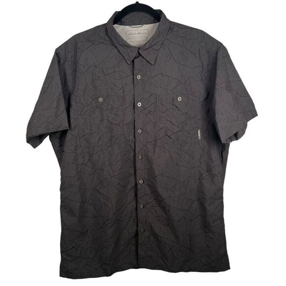 Eddie Bauer Grey Short Sleeve Button Front - Picture 1 of 7